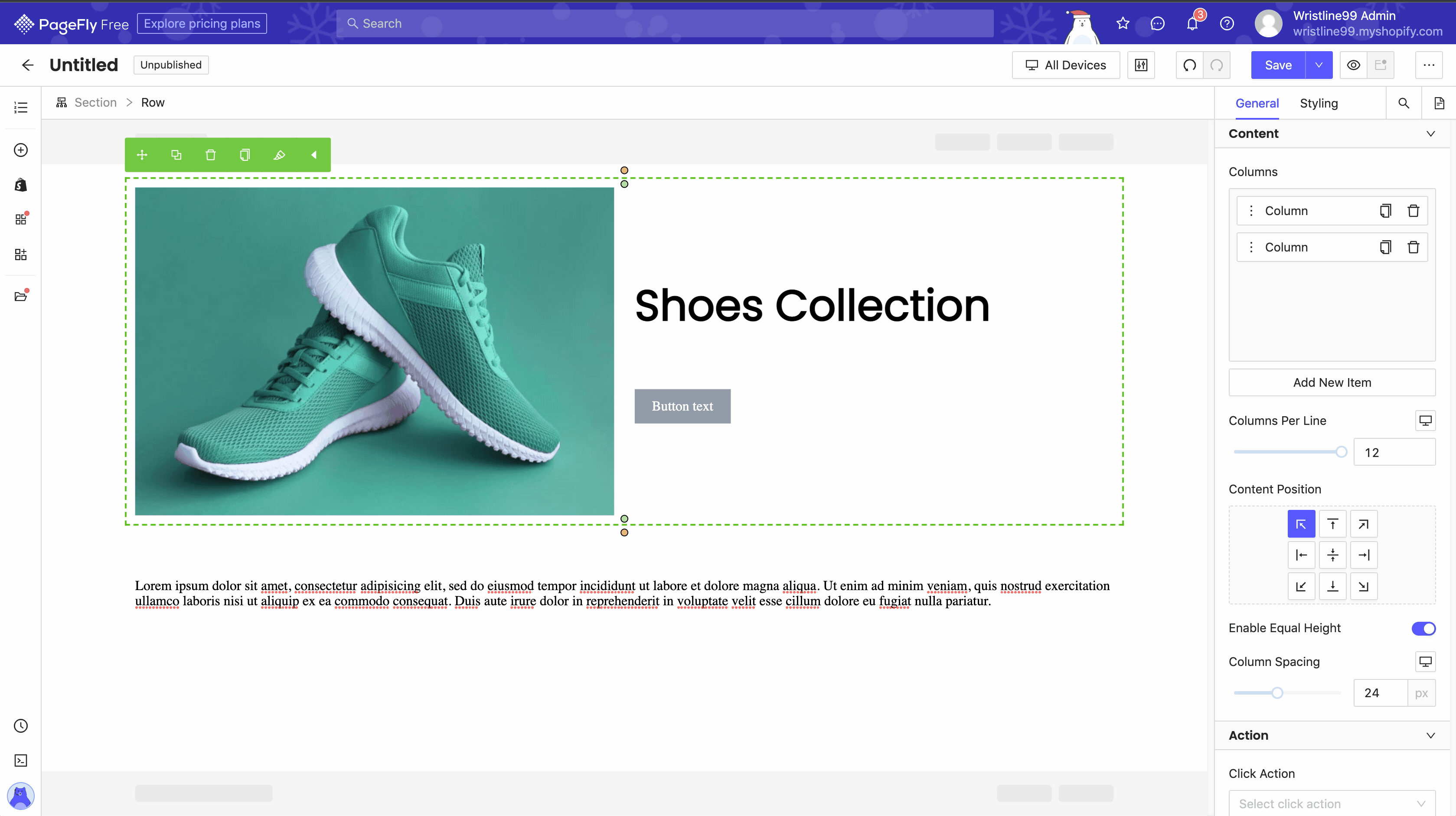 optimize mobile design in PageFly editor