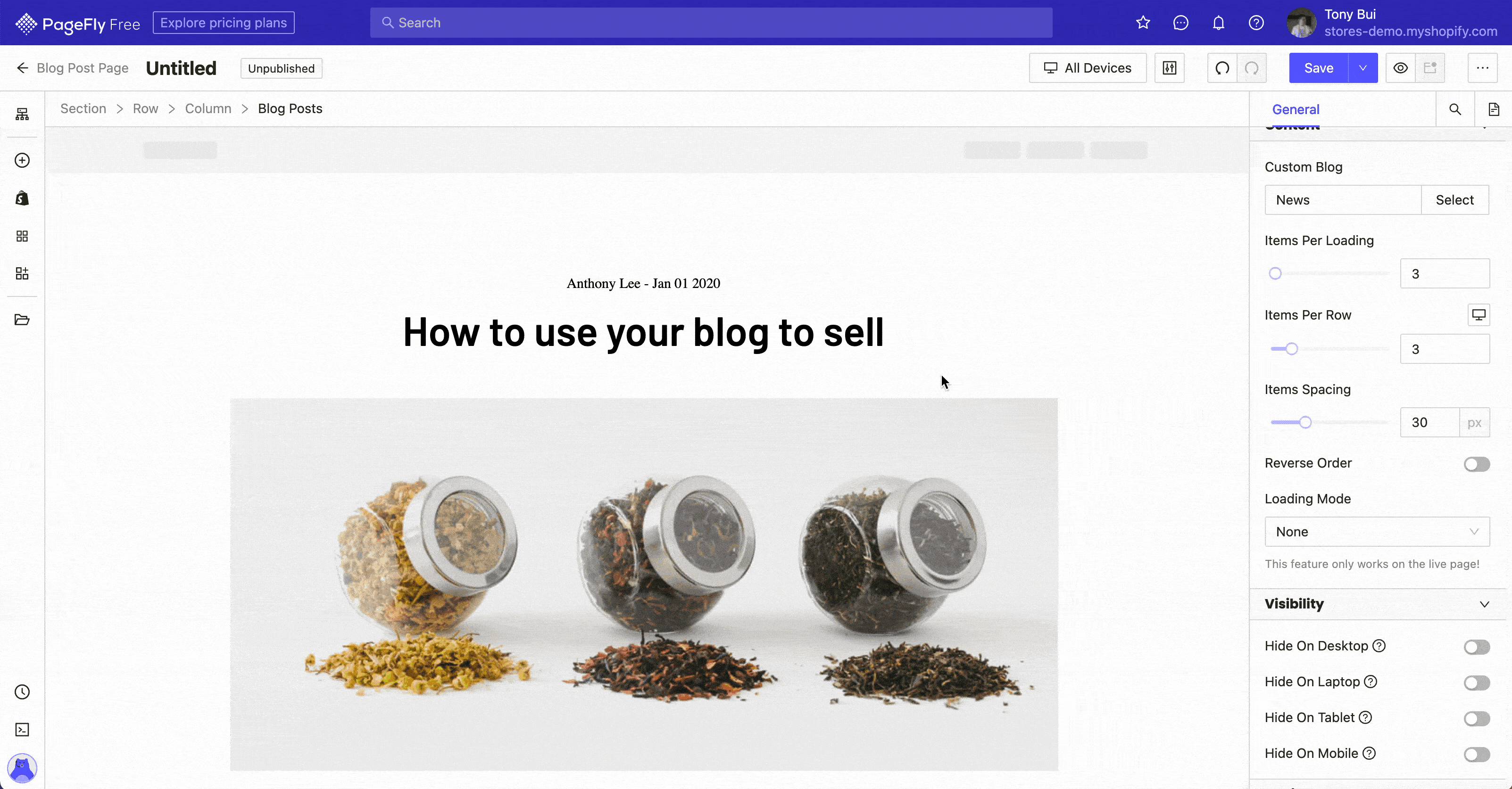 Create a blog