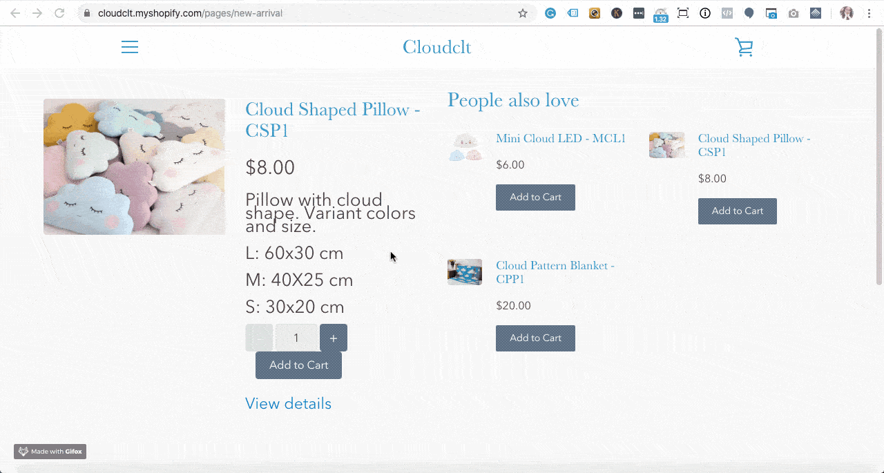 shopify elements product view details 