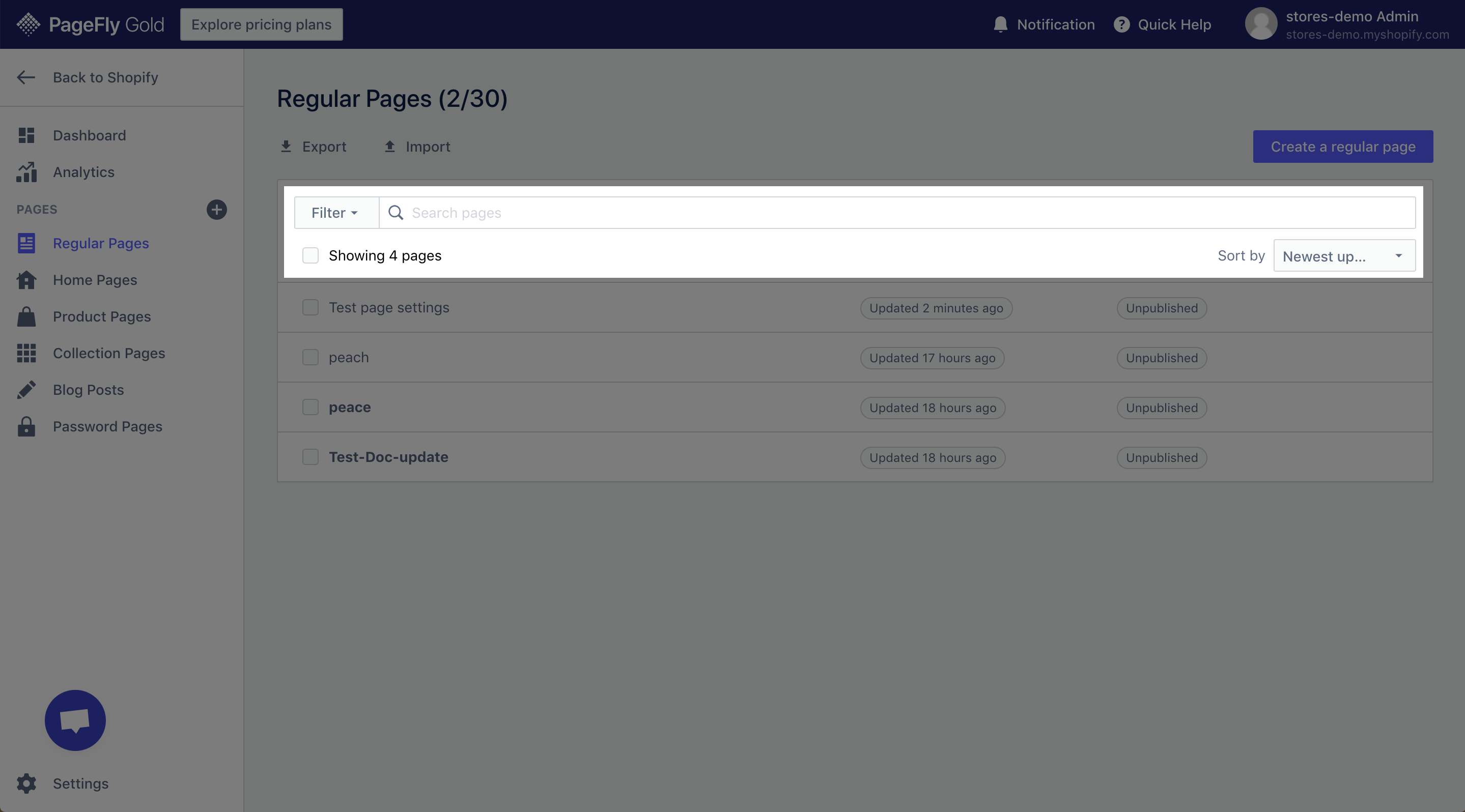 PAGEFLY page list 5