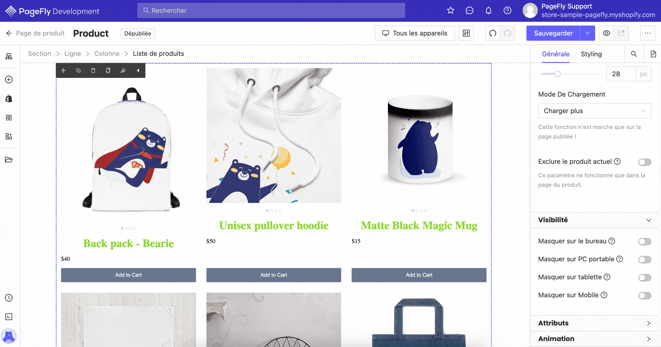 product list element 