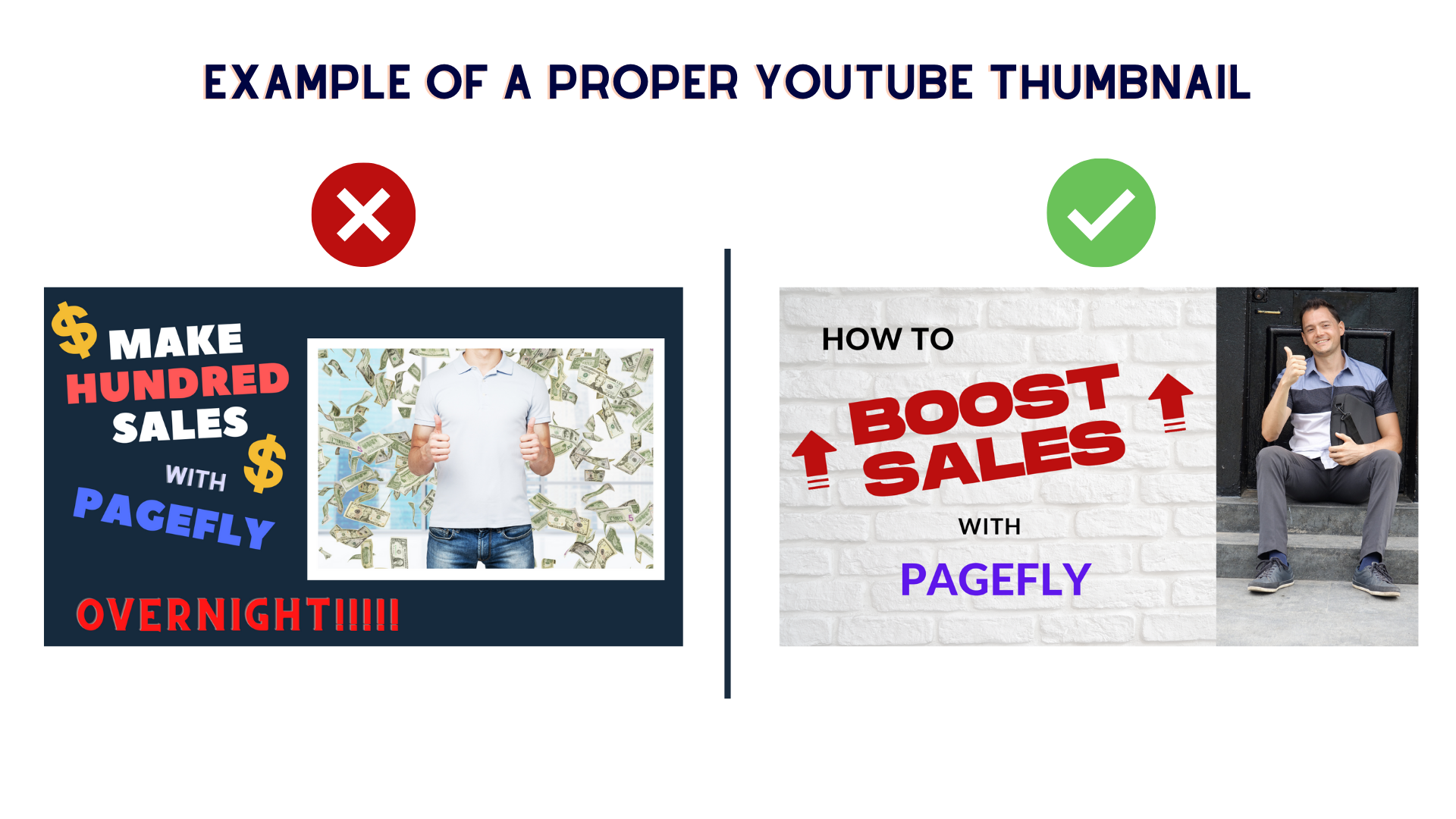 proper youtube thumbnail for PageFly affiliate video