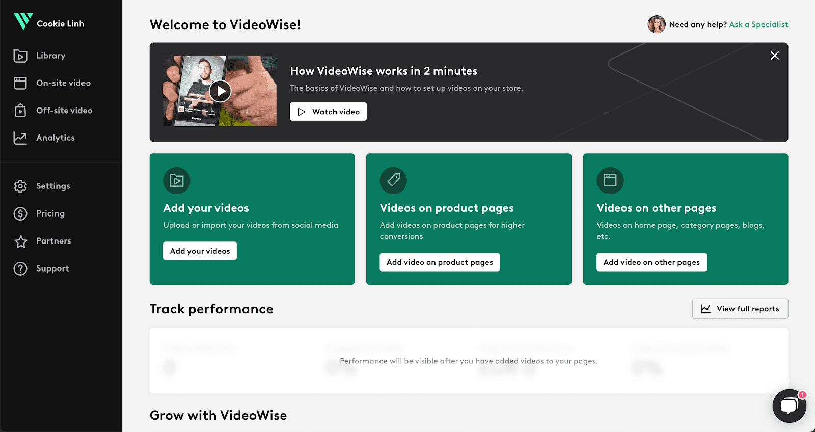 Videowise element manual