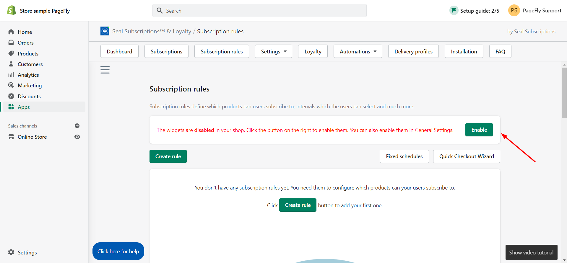 seal subscriptions subscription element