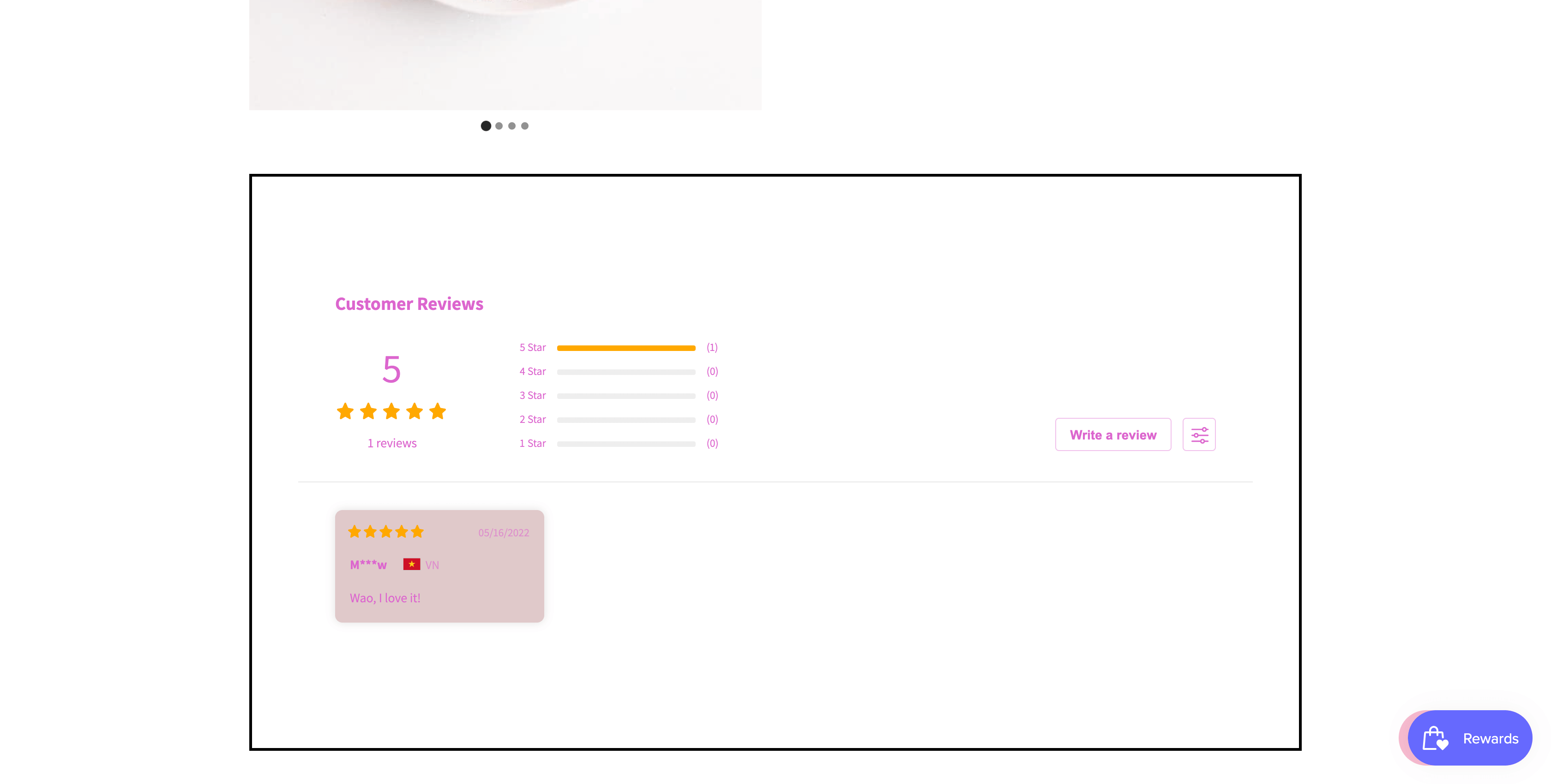 VS Ali Reviews - Product Reviews element