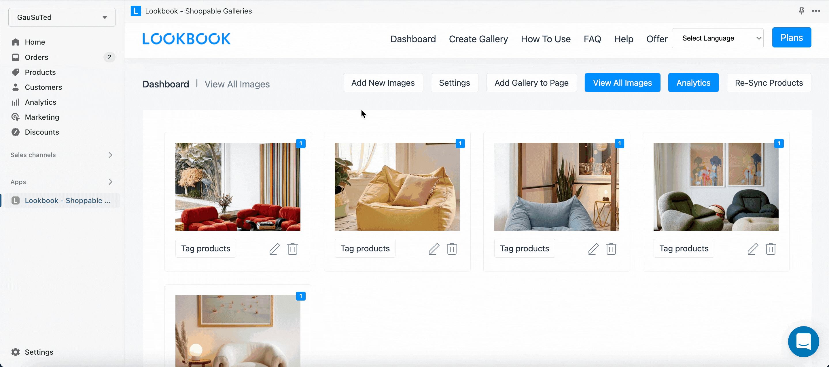 LookBook element in PageFly