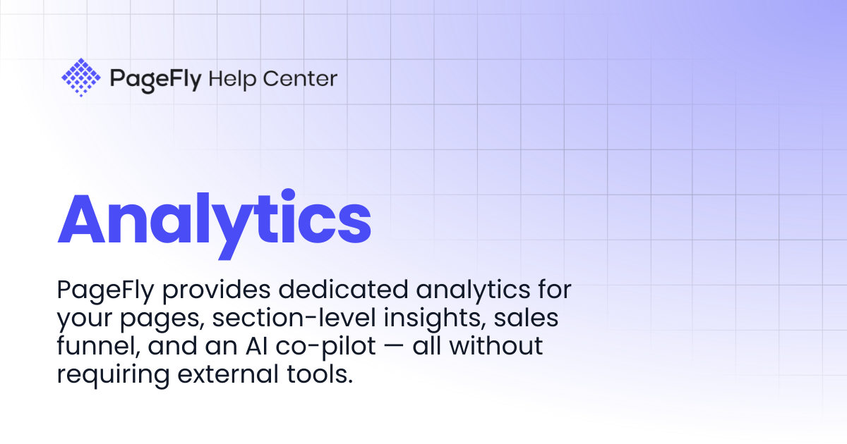 Analytics | PageFly Help Center
